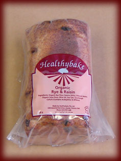 healthybake rye & raisin bread
